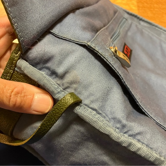 TUMI Wool Leather Trim Circle Print Tote Bag - Picture 15 of 16